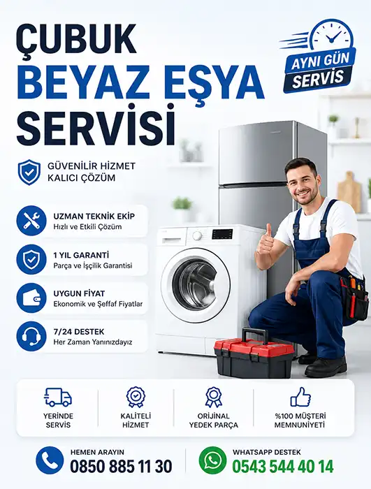 çubuk beyaz eşya servisi hizmetlerimiz